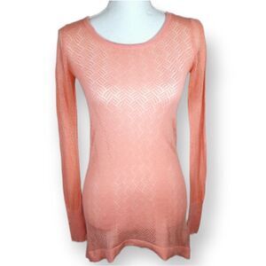 SHRINKING VIOLET PEACH SWEATER SZ.XS EUC